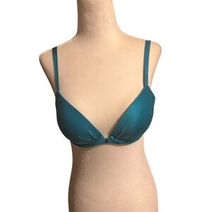 Fabulous by Victoria’s Secret Plunge push up teal aqua push up size 32c multiway